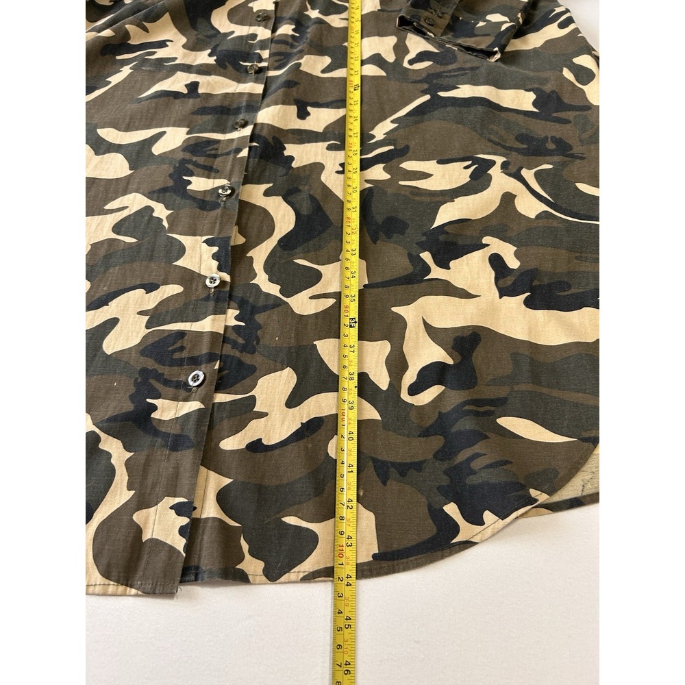 Ashley Stewart Women's Plus Size 24 Camo High-Low Button-Up Tunic Shirt - Picture 6 of 7